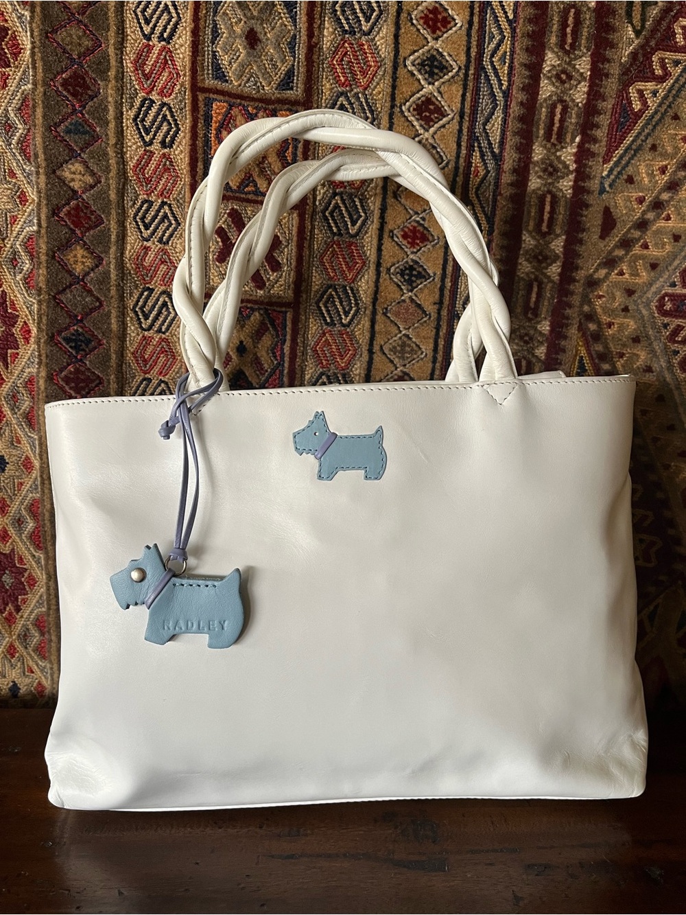 Radley London White Leather Handbag NWT - Picture 2 of 13